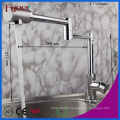 Fyeer Double Extension Arm Brass Kitchen Sink Faucet